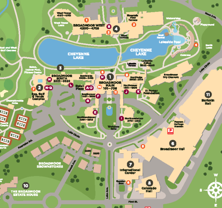 Map of the Broadmoor
